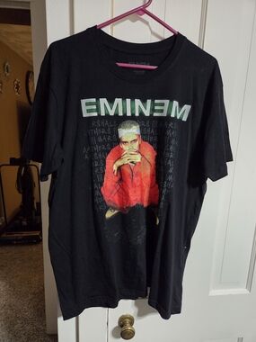 Eminem Black Tee with Red Graphic